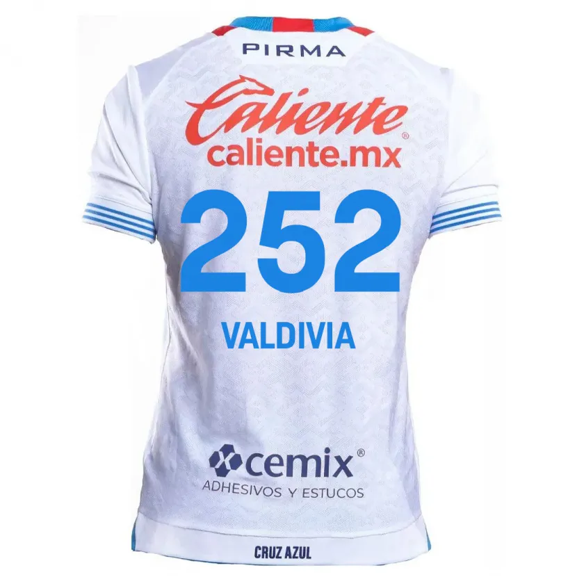 Danxen Herren Christian Valdivia #252 Weiß Blau Auswärtstrikot Trikot 2024/25 T-Shirt