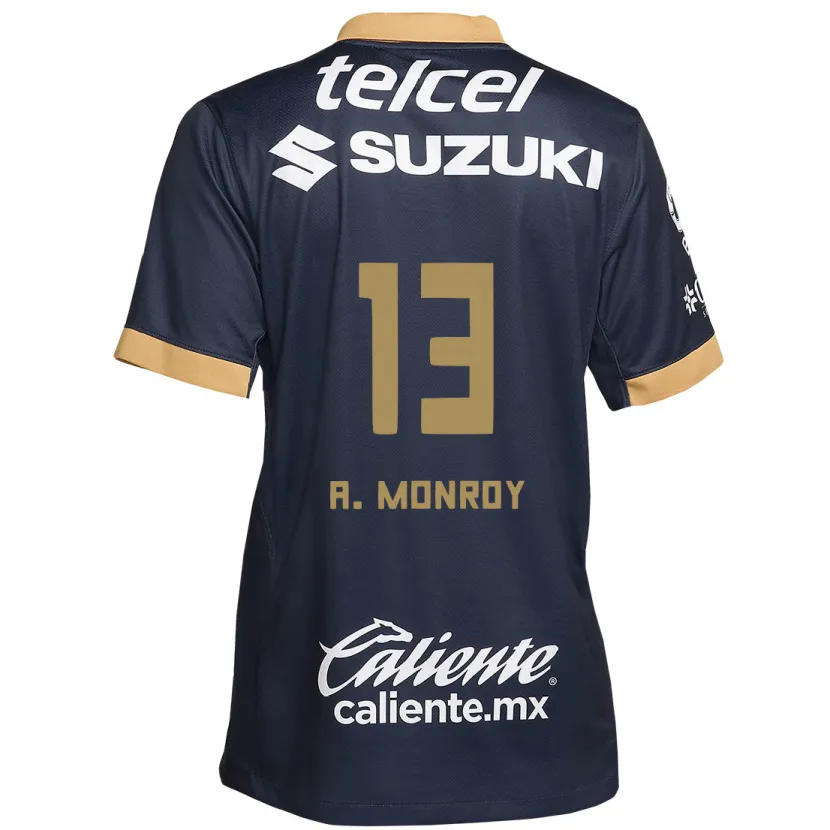 Danxen Herren Pablo Monroy #13 Obsidian Gold Weiß Auswärtstrikot Trikot 2024/25 T-Shirt