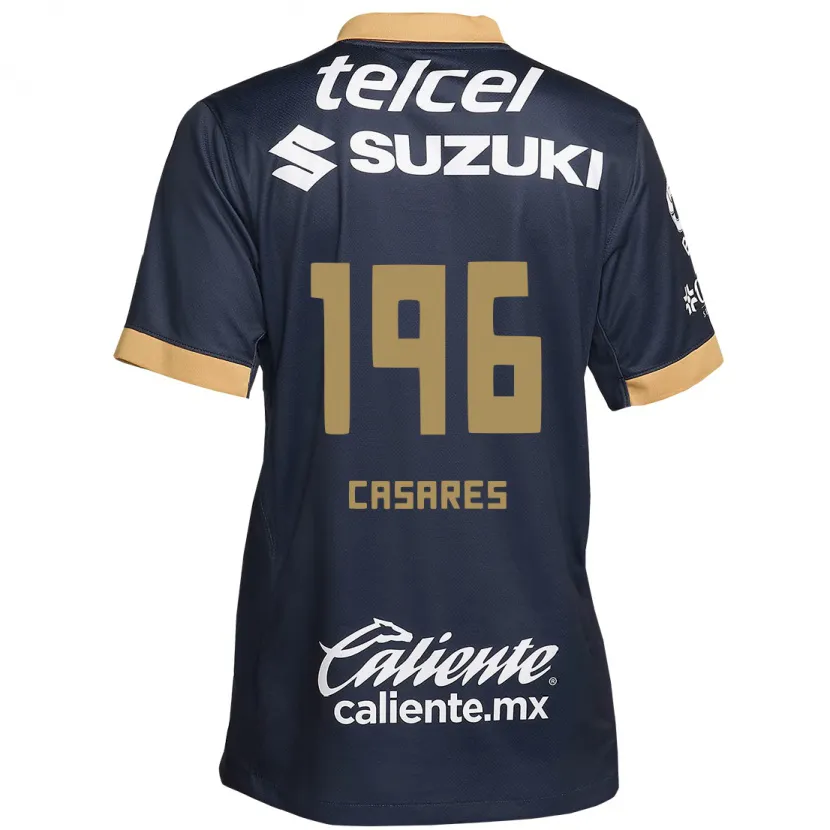 Danxen Herren Mateo Casares #196 Obsidian Gold Weiß Auswärtstrikot Trikot 2024/25 T-Shirt