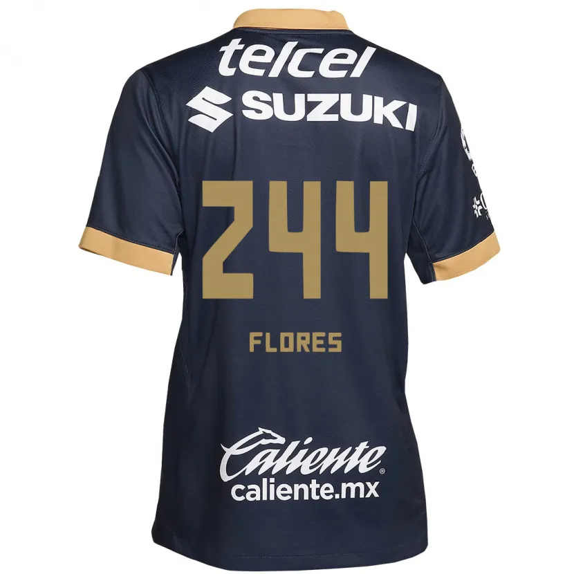 Danxen Herren Jonathan Flores #244 Obsidian Gold Weiß Auswärtstrikot Trikot 2024/25 T-Shirt