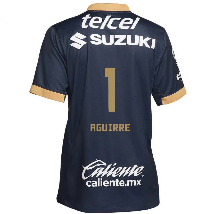 Danxen Herren Miriam Aguirre #1 Obsidian Gold Weiß Auswärtstrikot Trikot 2024/25 T-Shirt