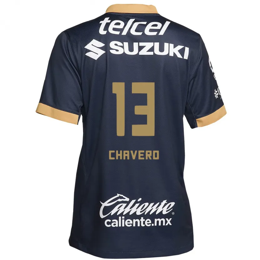 Danxen Herren Paola Chavero #13 Obsidian Gold Weiß Auswärtstrikot Trikot 2024/25 T-Shirt