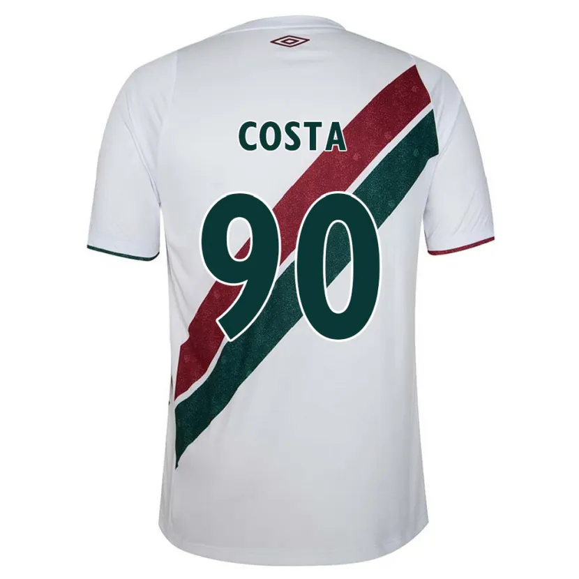 Danxen Herren Douglas Costa #90 Weiß Grün Kastanienbraun Auswärtstrikot Trikot 2024/25 T-Shirt