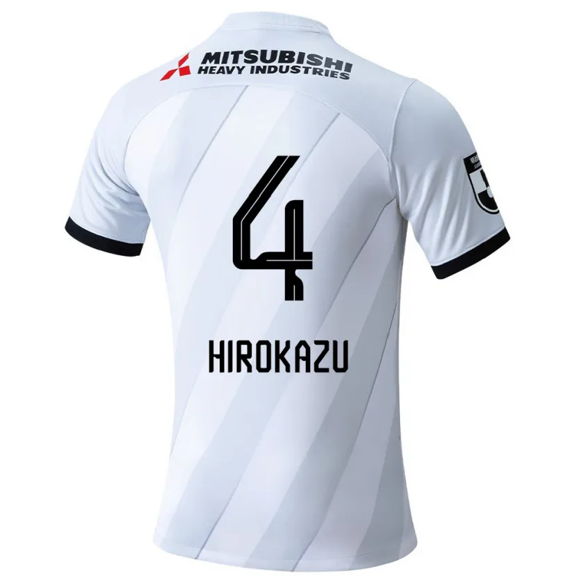 Danxen Herren Hirokazu Ishihara #4 Weiß Grau Auswärtstrikot Trikot 2024/25 T-Shirt