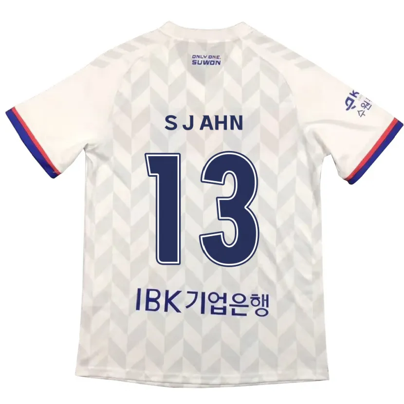 Danxen Herren Jun-Su Ahn #13 Weiß Blau Auswärtstrikot Trikot 2024/25 T-Shirt