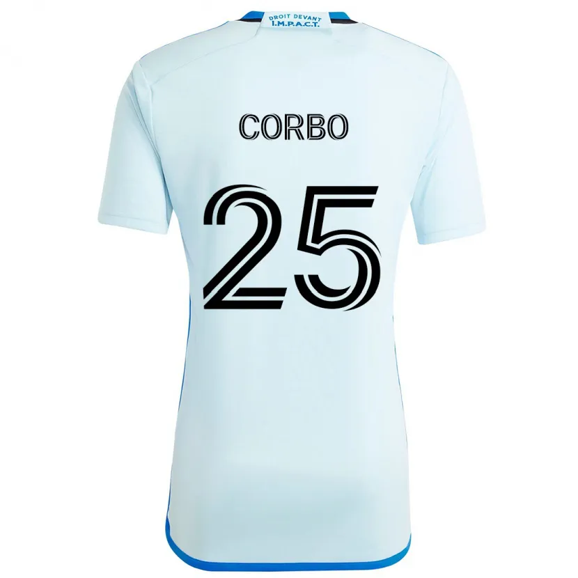 Danxen Herren Gabriele Corbo #25 Eisblau Auswärtstrikot Trikot 2024/25 T-Shirt