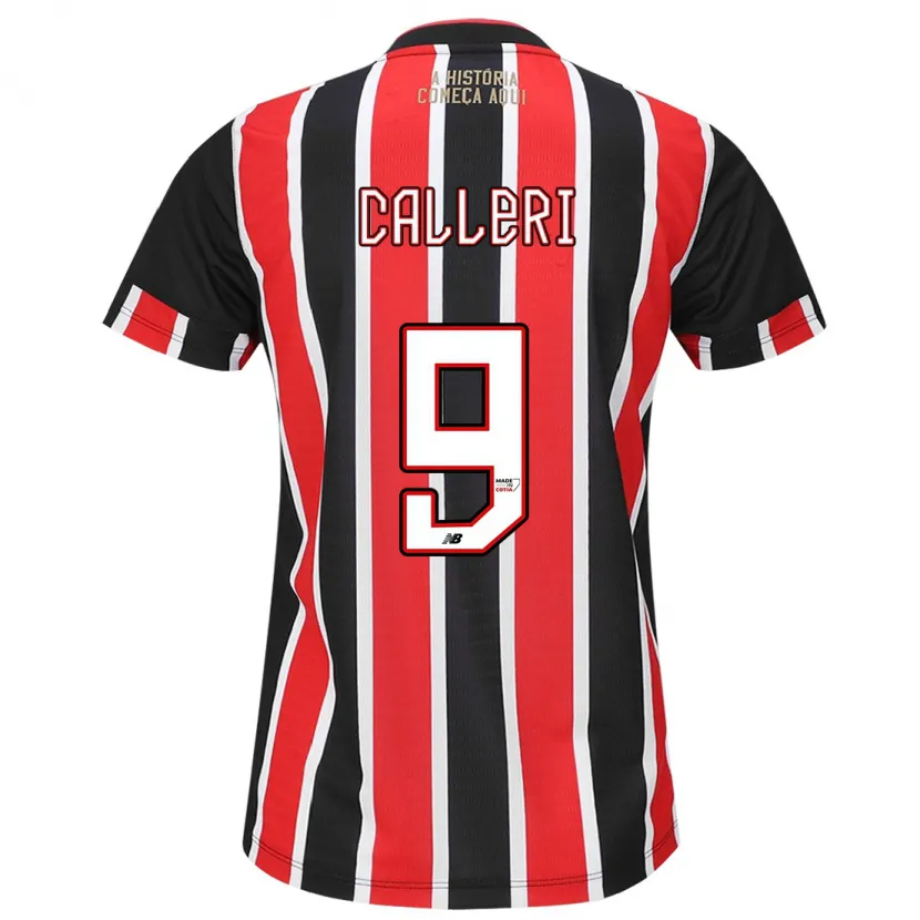 Danxen Damen Jonathan Calleri #9 Schwarz Rot Weiß Auswärtstrikot Trikot 2024/25 T-Shirt