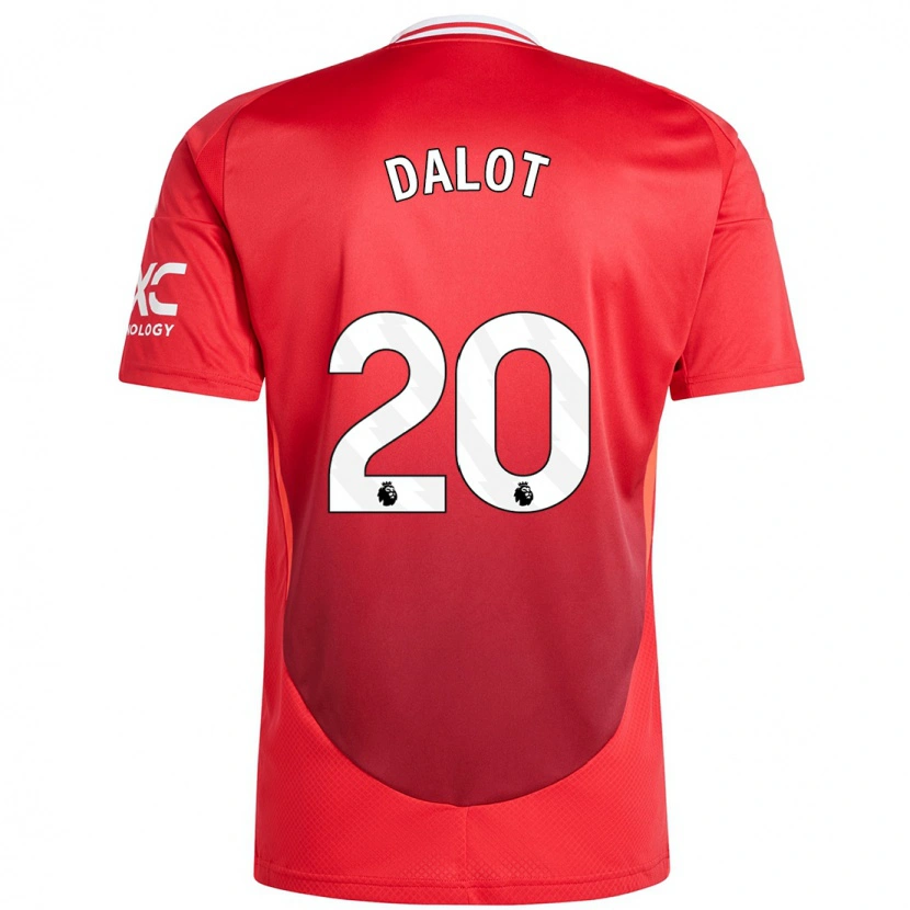 Danxen Kinder Diogo Dalot #20 Hellrot Heimtrikot Trikot 2024/25 T-Shirt