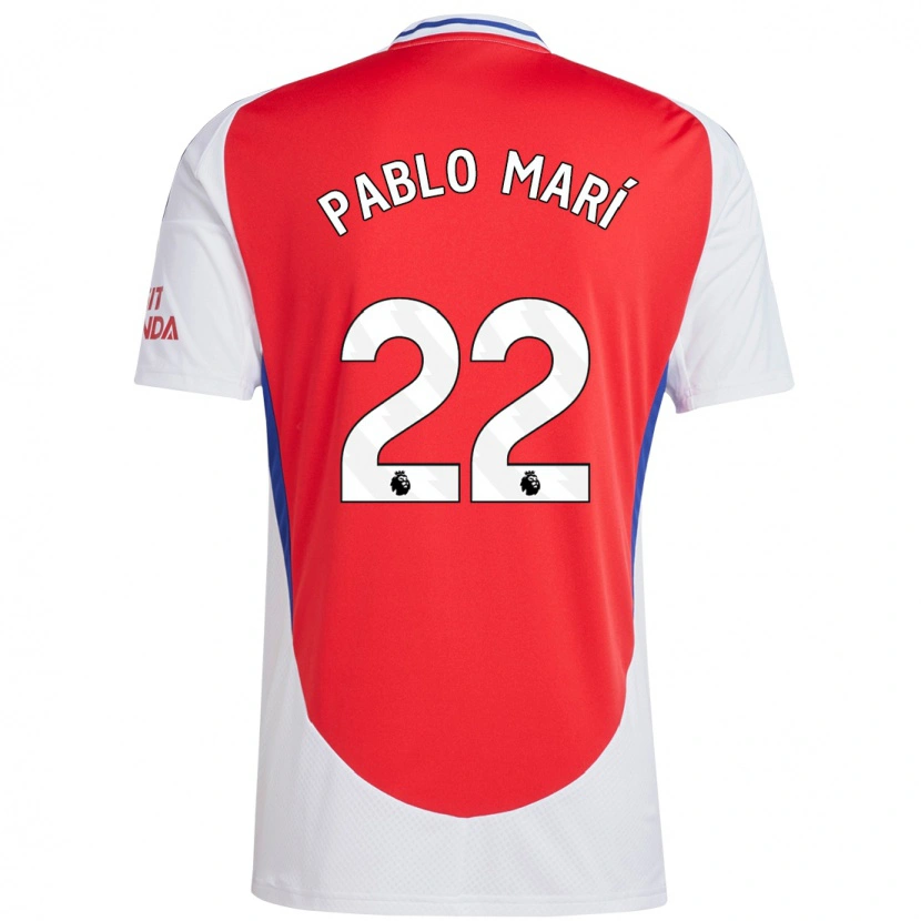 Danxen Kinder Pablo Mari #22 Rot Weiß Heimtrikot Trikot 2024/25 T-Shirt