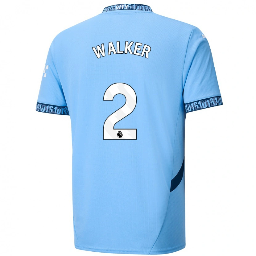 Danxen Kinder Kyle Walker #2 Marineblau Heimtrikot Trikot 2024/25 T-Shirt