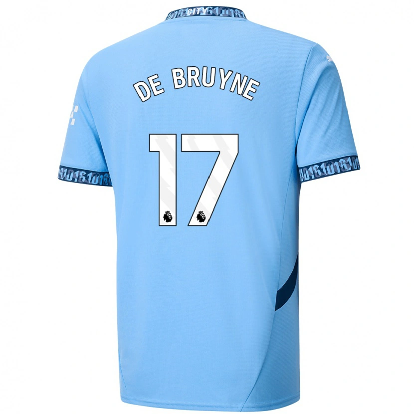 Danxen Kinder Kevin De Bruyne #17 Marineblau Heimtrikot Trikot 2024/25 T-Shirt