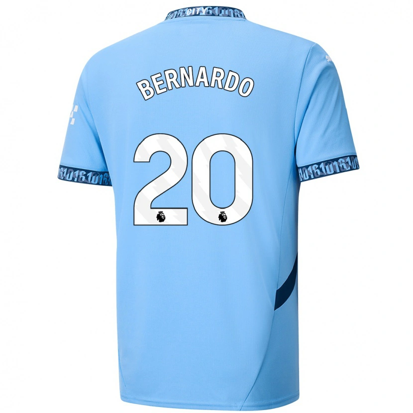 Danxen Kinder Bernardo Silva #20 Marineblau Heimtrikot Trikot 2024/25 T-Shirt