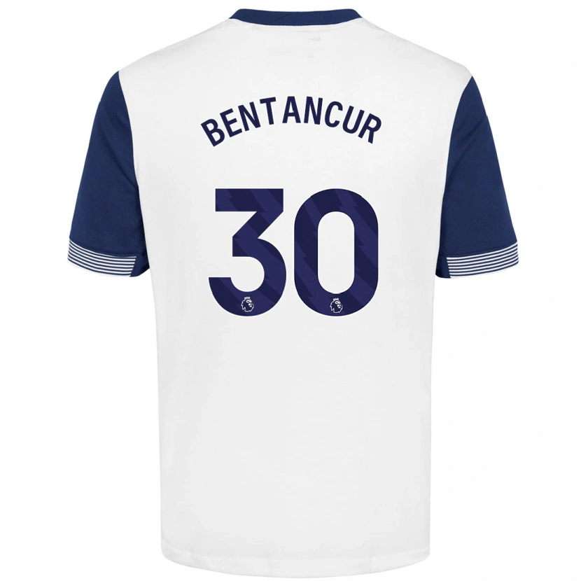 Danxen Kinder Rodrigo Bentancur #30 Weiß Blau Heimtrikot Trikot 2024/25 T-Shirt