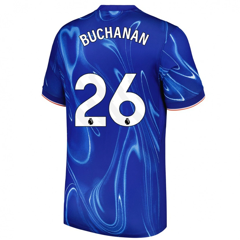 Danxen Kinder Kadeisha Buchanan #26 Blau Weiß Heimtrikot Trikot 2024/25 T-Shirt