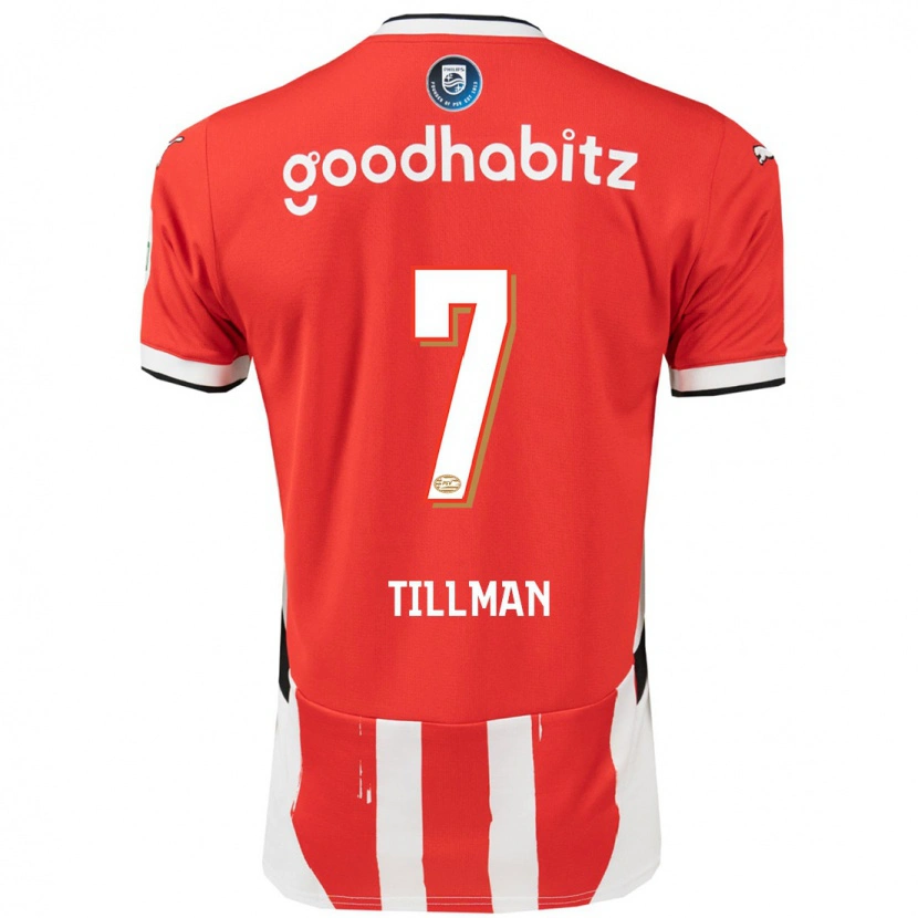 Danxen Kinder Malik Tillman #7 Rot Weiß Heimtrikot Trikot 2024/25 T-Shirt