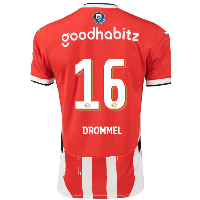 Danxen Kinder Joël Drommel #16 Rot Weiß Heimtrikot Trikot 2024/25 T-Shirt