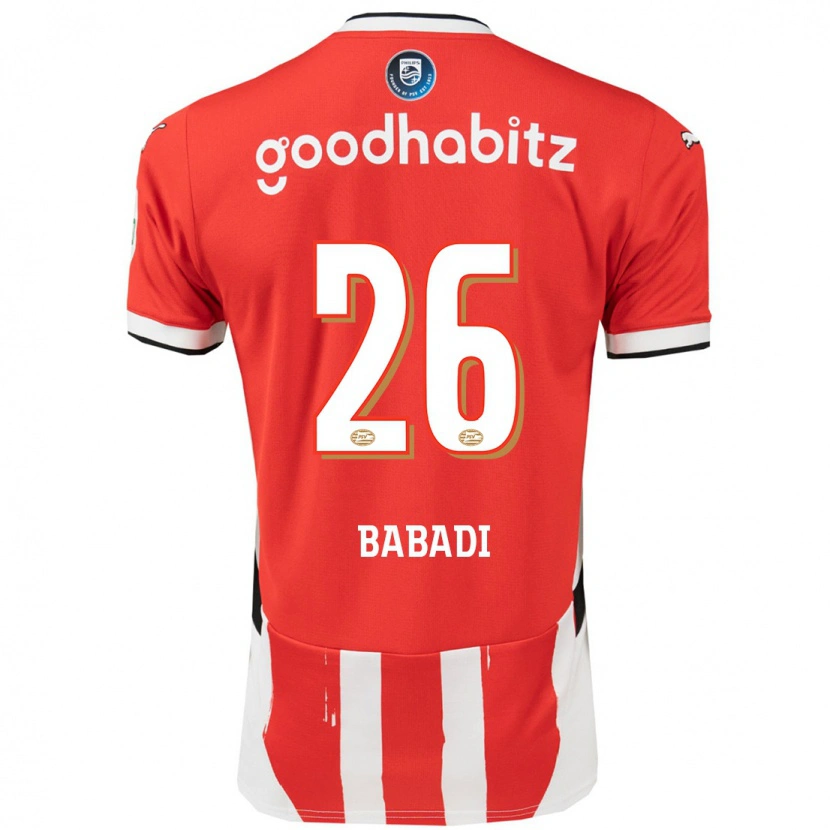 Danxen Kinder Isaac Babadi #26 Rot Weiß Heimtrikot Trikot 2024/25 T-Shirt