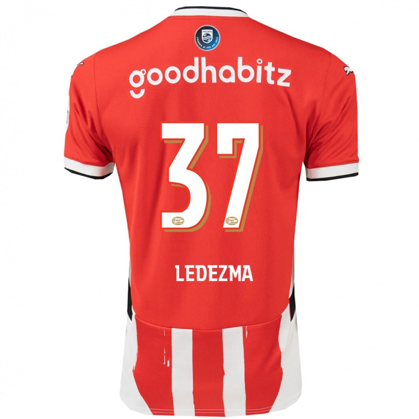 Danxen Kinder Richard Ledezma #37 Rot Weiß Heimtrikot Trikot 2024/25 T-Shirt