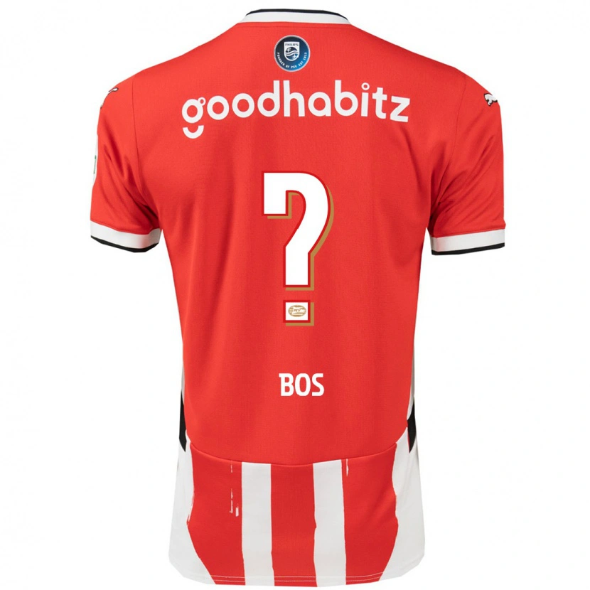 Danxen Kinder Floris Bos #0 Rot Weiß Heimtrikot Trikot 2024/25 T-Shirt