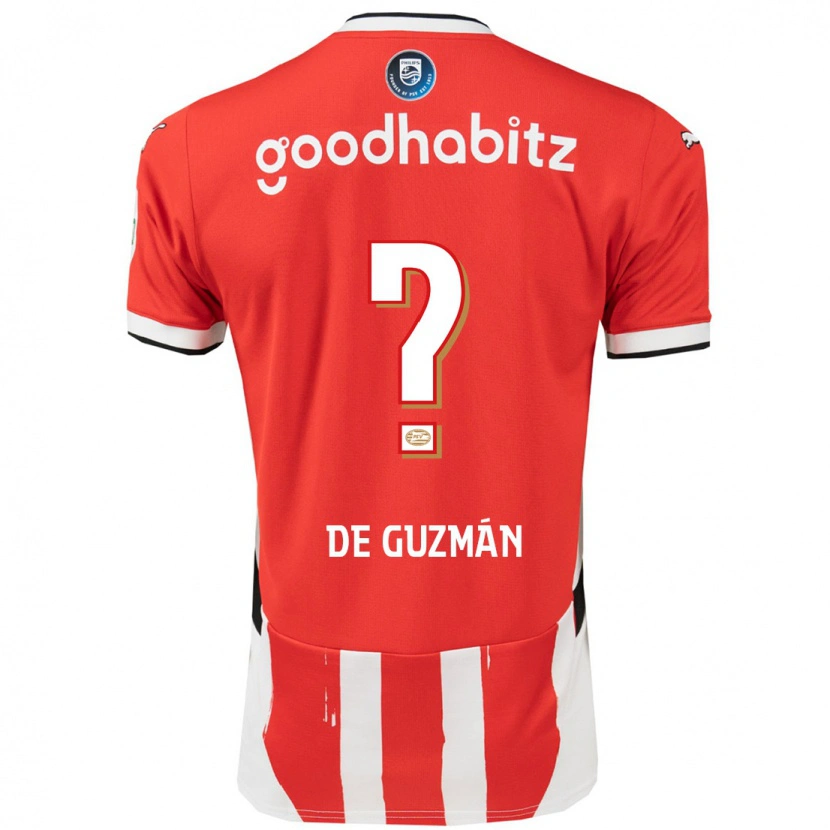 Danxen Kinder Jaden De Guzmán #0 Rot Weiß Heimtrikot Trikot 2024/25 T-Shirt