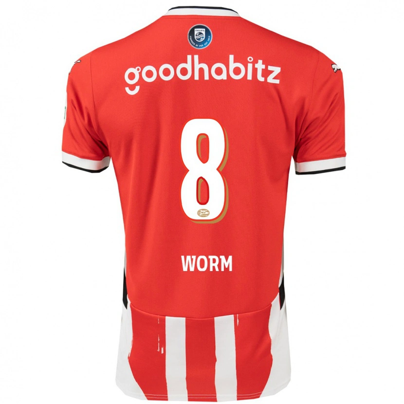 Danxen Kinder Siri Worm #8 Rot Weiß Heimtrikot Trikot 2024/25 T-Shirt