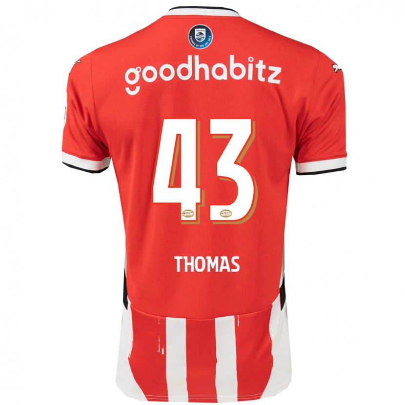 Danxen Kinder Kealyn Thomas #43 Rot Weiß Heimtrikot Trikot 2024/25 T-Shirt