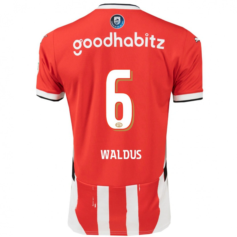 Danxen Kinder Maruschka Waldus #6 Rot Weiß Heimtrikot Trikot 2024/25 T-Shirt