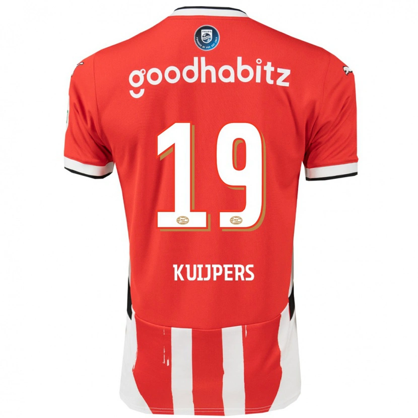 Danxen Kinder Jeslynn Kuijpers #19 Rot Weiß Heimtrikot Trikot 2024/25 T-Shirt