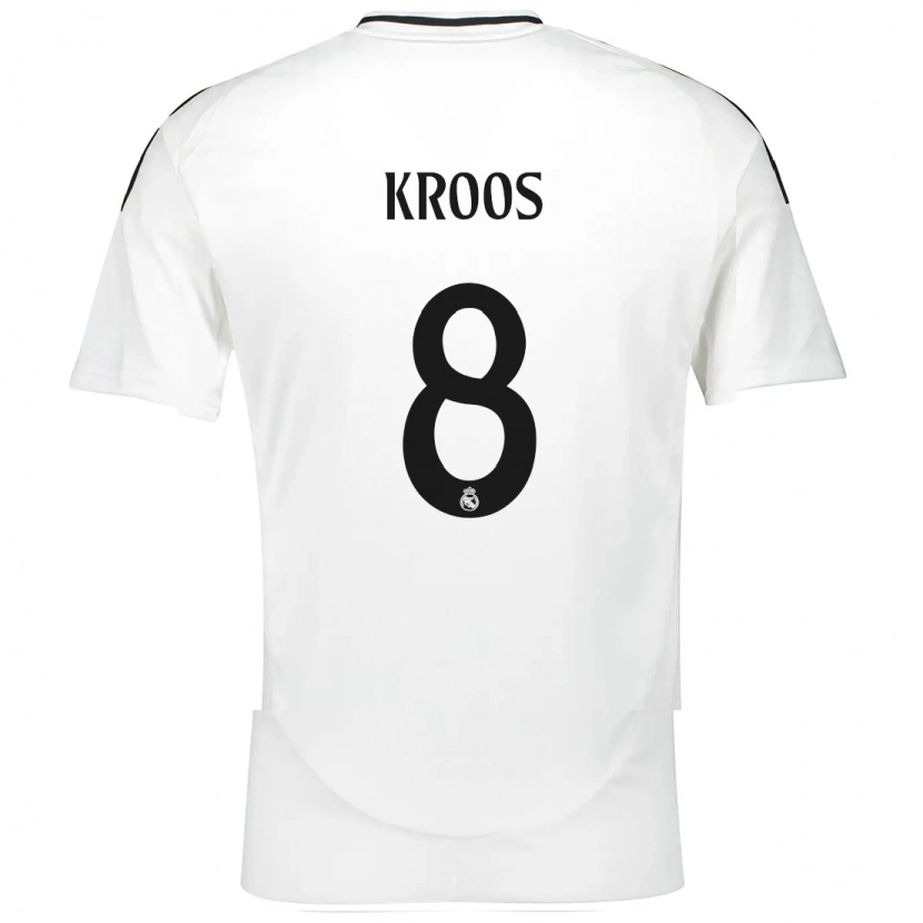 Danxen Kinder Toni Kroos #8 Weiß Heimtrikot Trikot 2024/25 T-Shirt