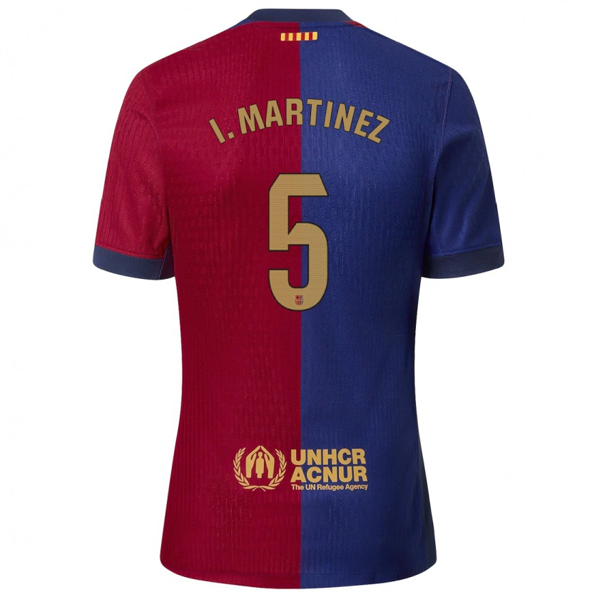 Danxen Kinder Iñigo Martínez #5 Blau Rot Heimtrikot Trikot 2024/25 T-Shirt