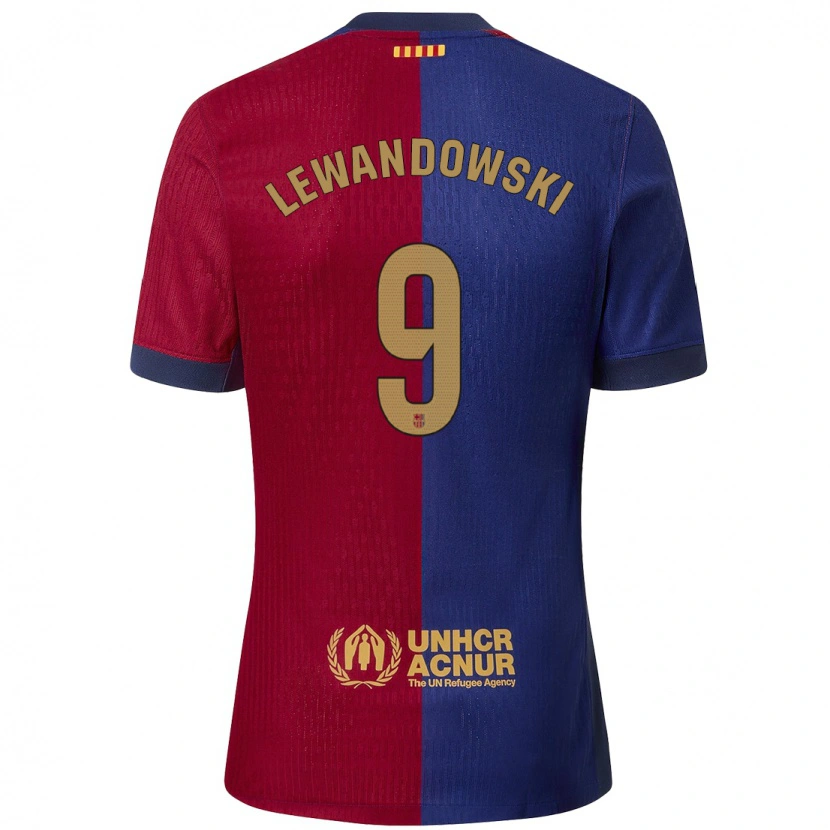 Danxen Kinder Robert Lewandowski #9 Blau Rot Heimtrikot Trikot 2024/25 T-Shirt