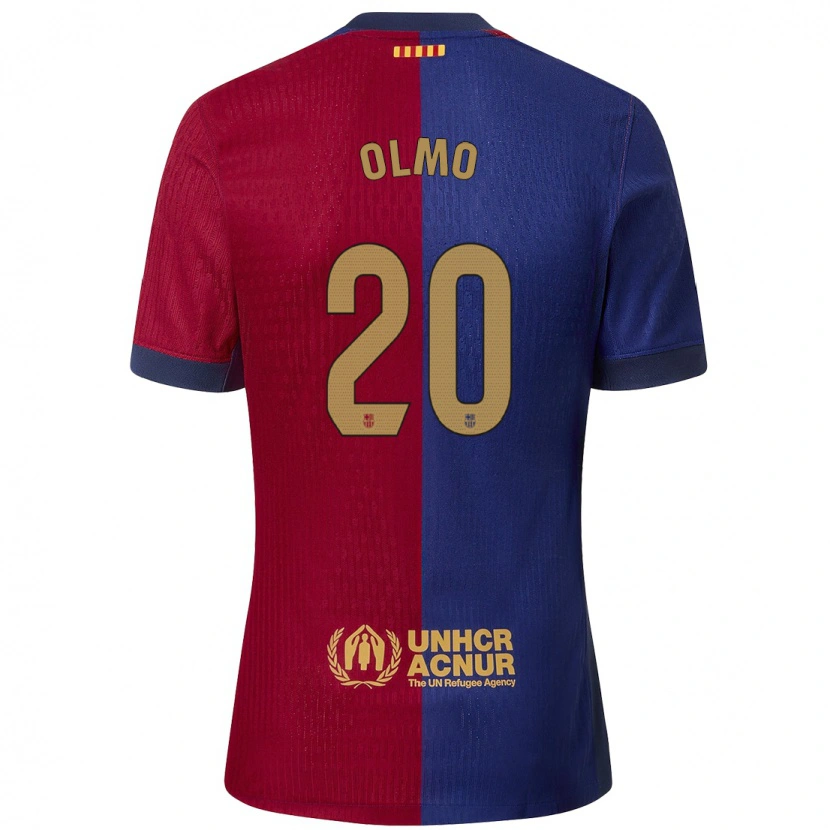 Danxen Kinder Dani Olmo #20 Blau Rot Heimtrikot Trikot 2024/25 T-Shirt