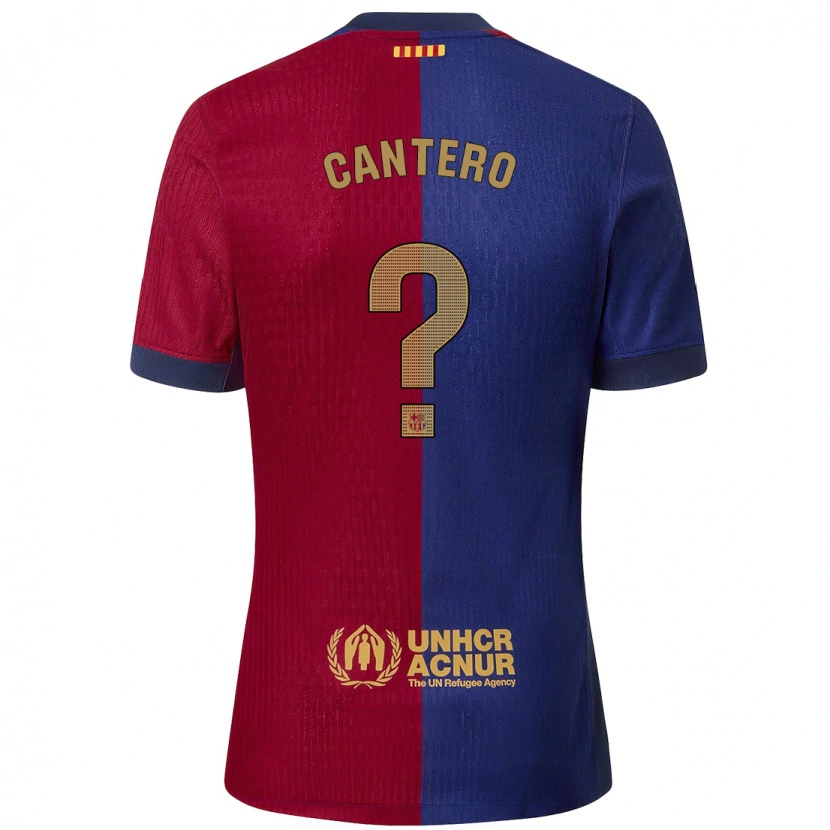 Danxen Kinder Rubén Cantero #0 Blau Rot Heimtrikot Trikot 2024/25 T-Shirt