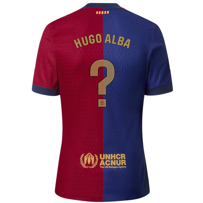 Danxen Kinder Hugo Alba #0 Blau Rot Heimtrikot Trikot 2024/25 T-Shirt