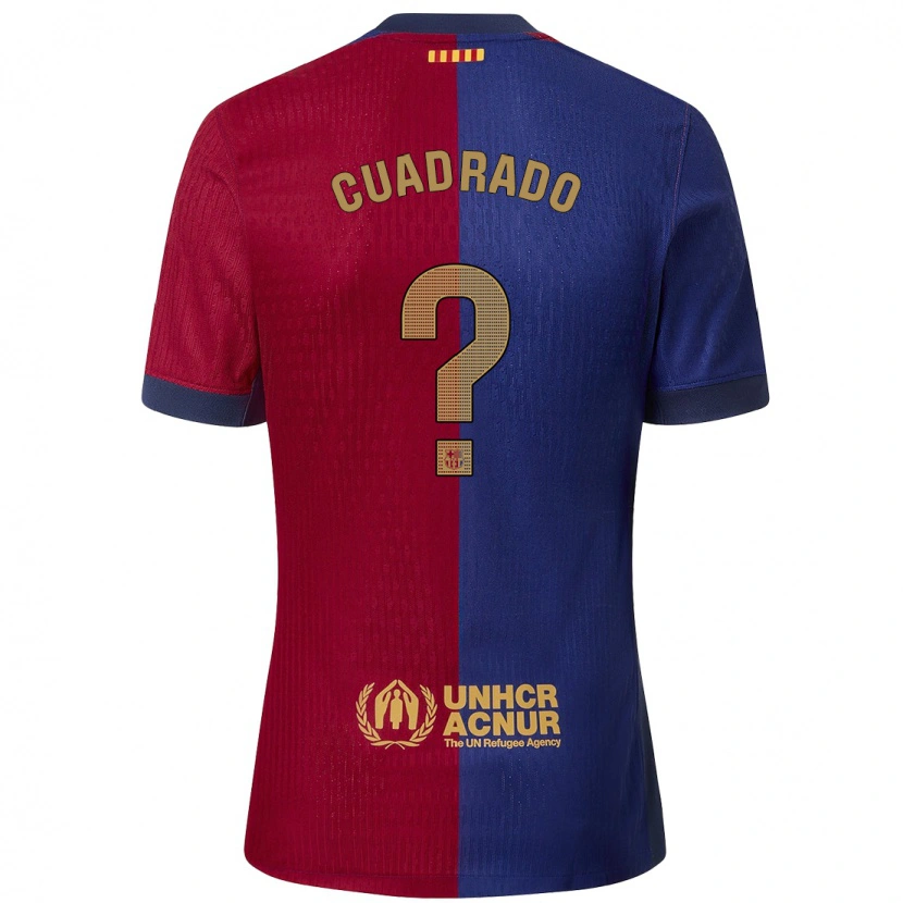 Danxen Kinder Adrián Cuadrado #0 Blau Rot Heimtrikot Trikot 2024/25 T-Shirt