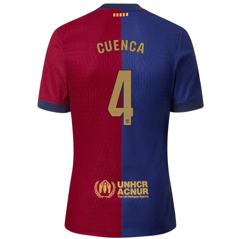 Danxen Kinder Andrés Cuenca #4 Blau Rot Heimtrikot Trikot 2024/25 T-Shirt