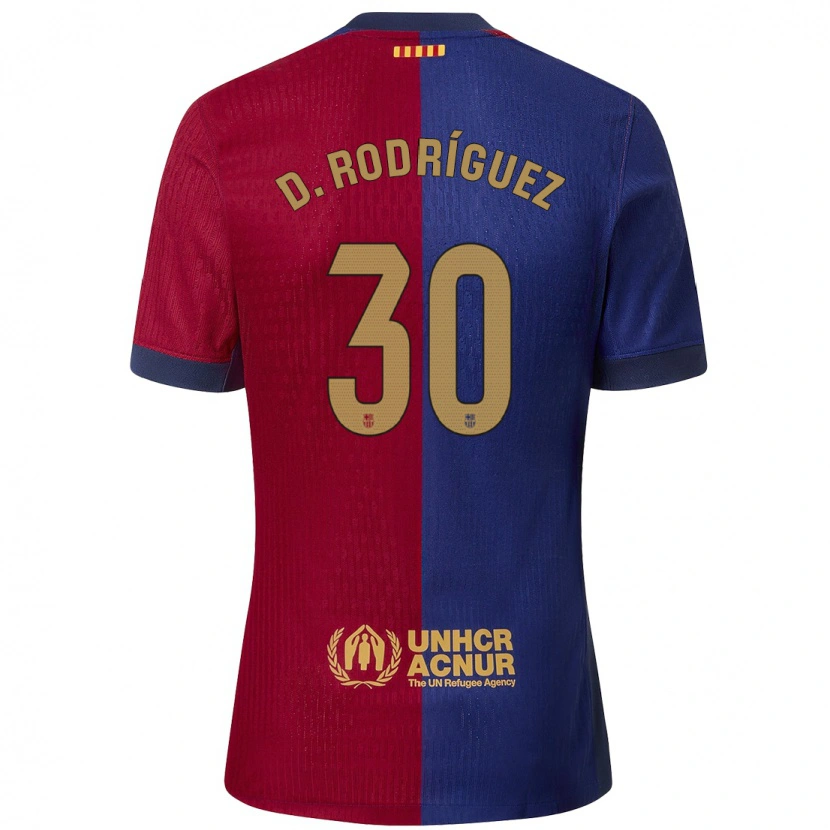 Danxen Kinder Dani Rodríguez #30 Blau Rot Heimtrikot Trikot 2024/25 T-Shirt