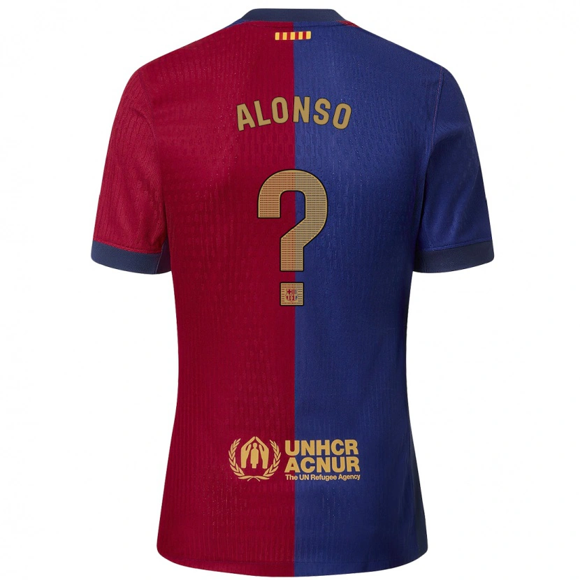 Danxen Kinder Aáron Alonso #0 Blau Rot Heimtrikot Trikot 2024/25 T-Shirt