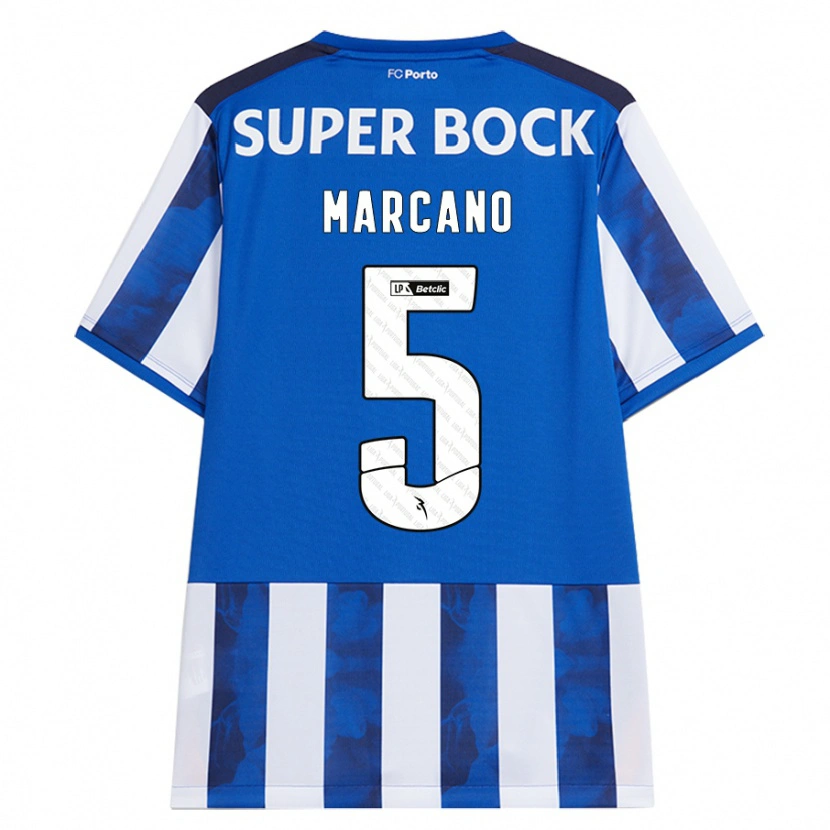 Danxen Kinder Iván Marcano #5 Blau Weiß Heimtrikot Trikot 2024/25 T-Shirt