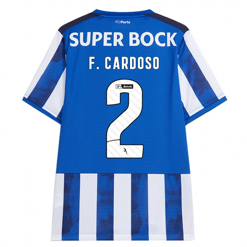 Danxen Kinder Fábio Cardoso #2 Blau Weiß Heimtrikot Trikot 2024/25 T-Shirt