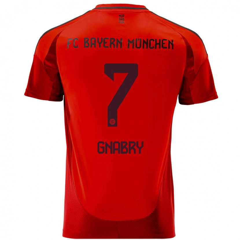 Danxen Kinder Serge Gnabry #7 Rot Heimtrikot Trikot 2024/25 T-Shirt