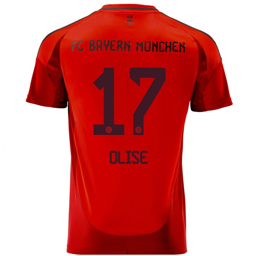 Danxen Kinder Michael Olise #17 Rot Heimtrikot Trikot 2024/25 T-Shirt