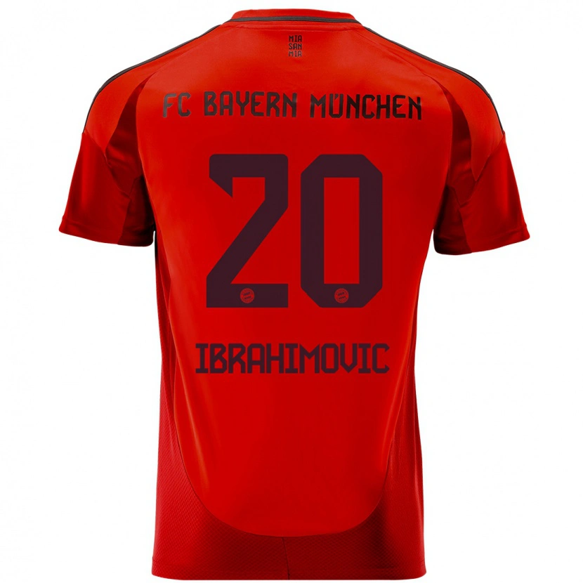 Danxen Kinder Arijon Ibrahimovic #20 Rot Heimtrikot Trikot 2024/25 T-Shirt