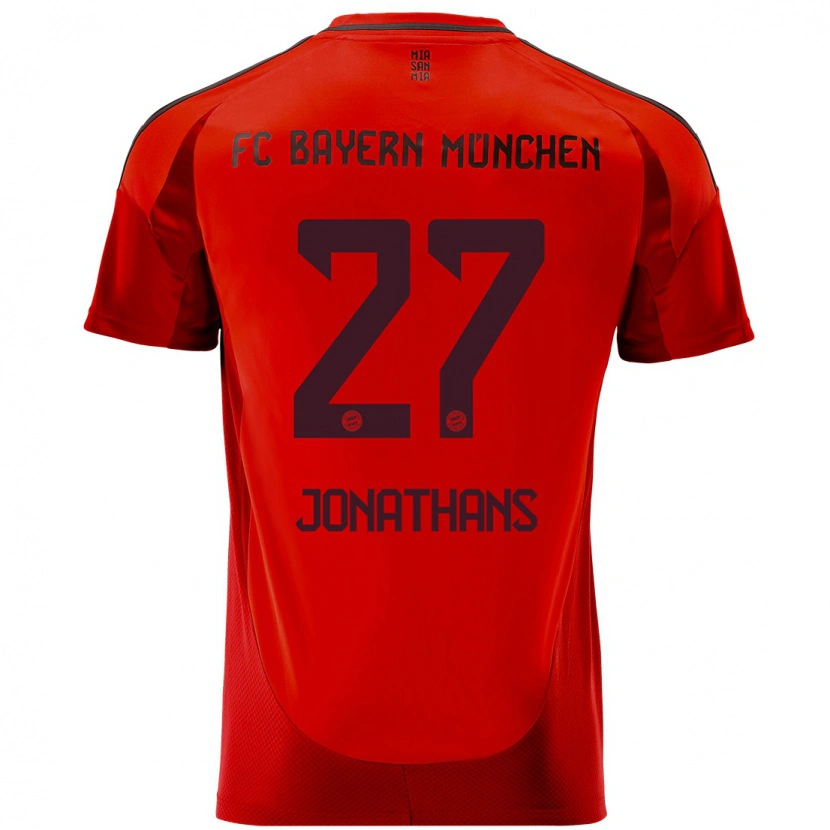 Danxen Kinder David Jonathans #27 Rot Heimtrikot Trikot 2024/25 T-Shirt