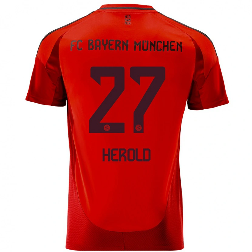 Danxen Kinder David Herold #27 Rot Heimtrikot Trikot 2024/25 T-Shirt