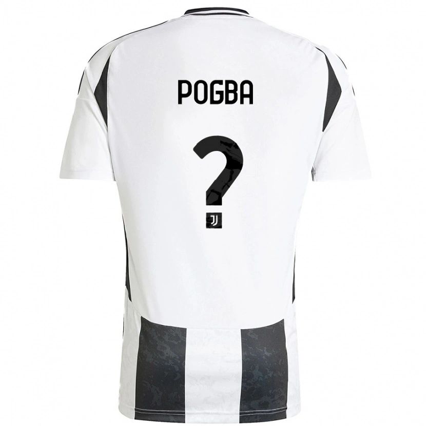 Danxen Kinder Paul Pogba #0 Weiß Schwarz Heimtrikot Trikot 2024/25 T-Shirt