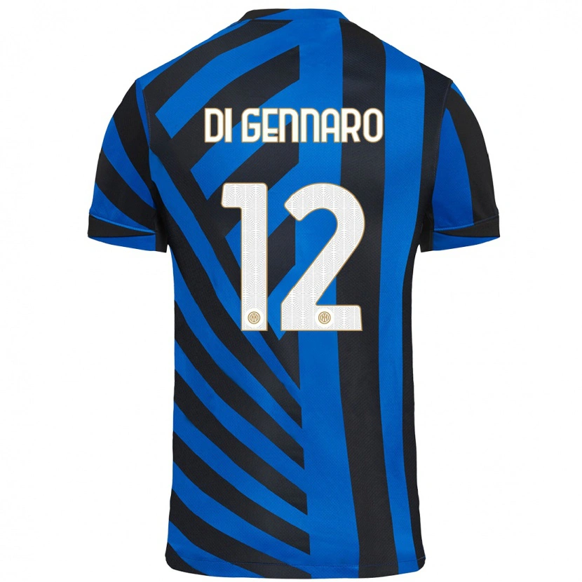 Danxen Kinder Raffaele Di Gennaro #12 Blau Schwarz Heimtrikot Trikot 2024/25 T-Shirt