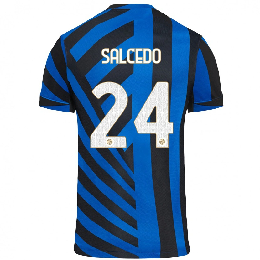 Danxen Kinder Eddie Salcedo #24 Blau Schwarz Heimtrikot Trikot 2024/25 T-Shirt