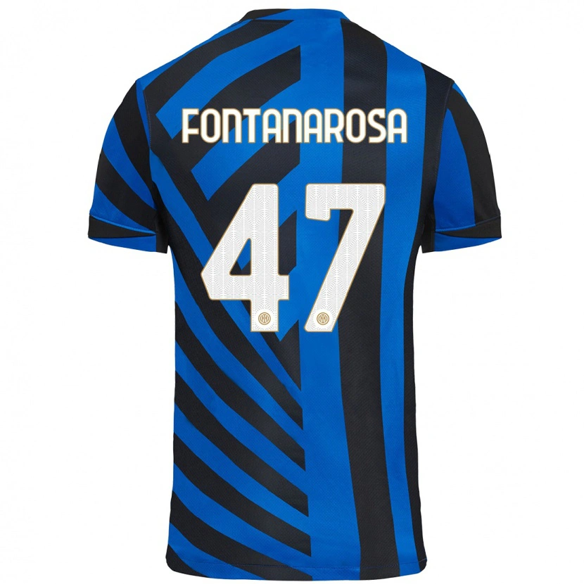 Danxen Kinder Alessandro Fontanarosa #47 Blau Schwarz Heimtrikot Trikot 2024/25 T-Shirt