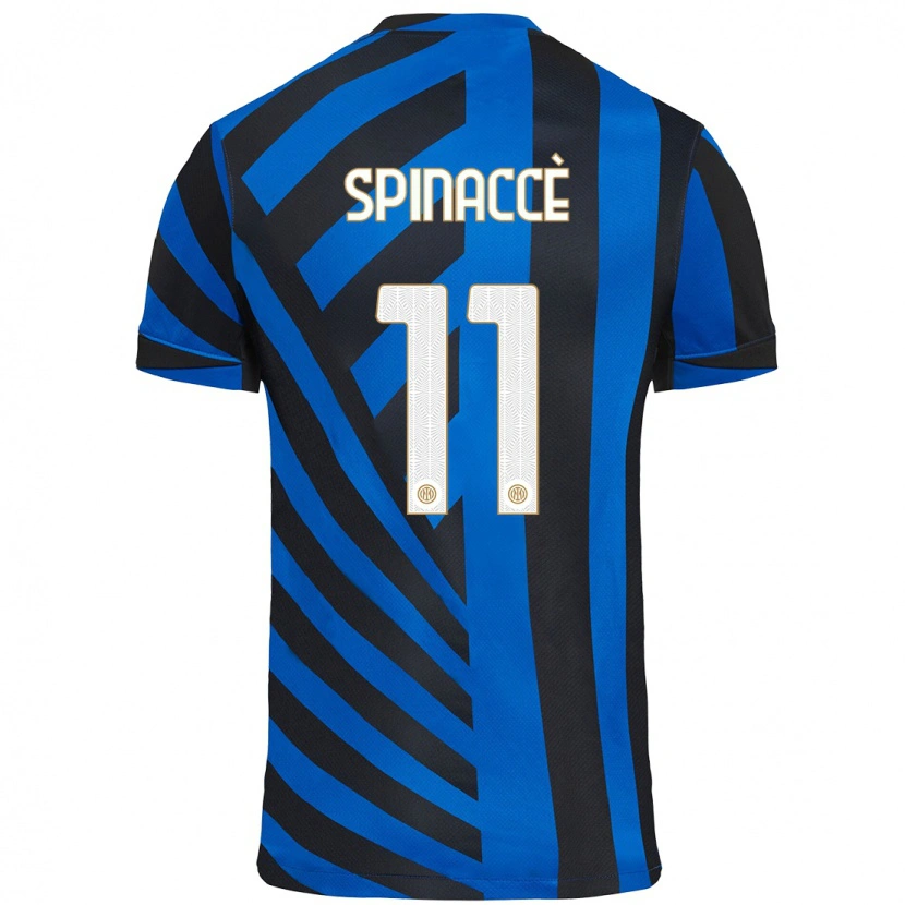 Danxen Kinder Matteo Spinaccè #11 Blau Schwarz Heimtrikot Trikot 2024/25 T-Shirt